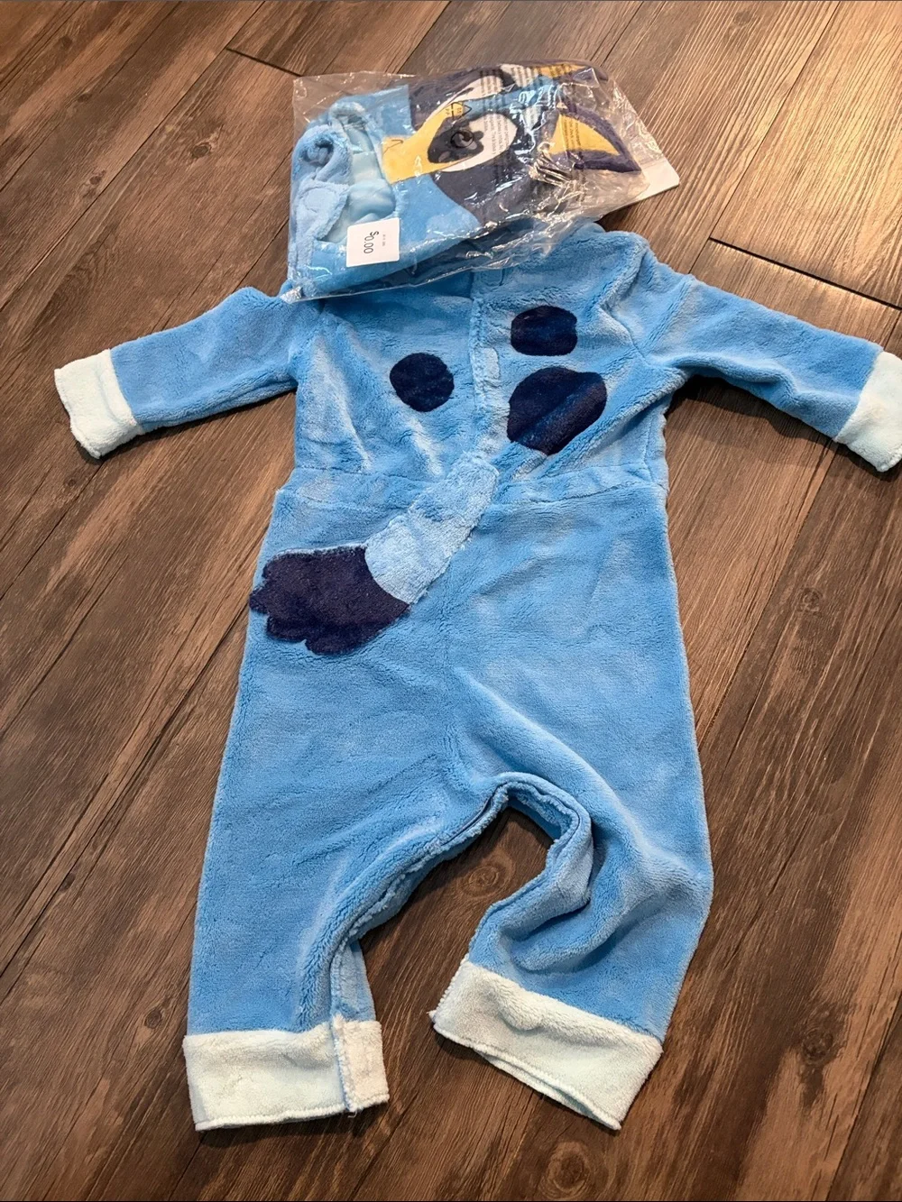 Target Light Blue Plush Baby One-Piece with Dark Blue Character Accents